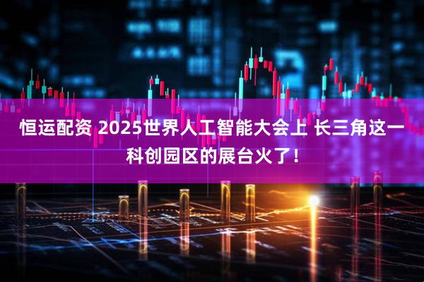 恒运配资 2025世界人工智能大会上 长三角这一科创园区的展台火了!